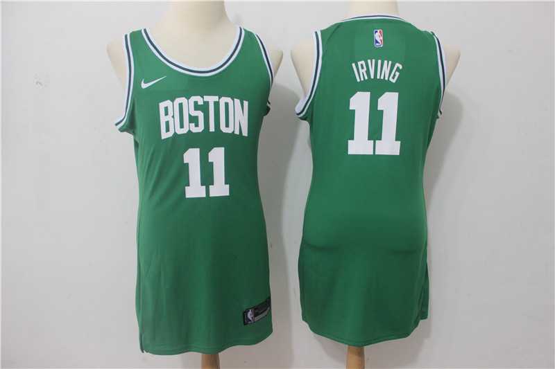 Women Nike Celtics #11 Kyrie Irving Green Swingman Jersey
